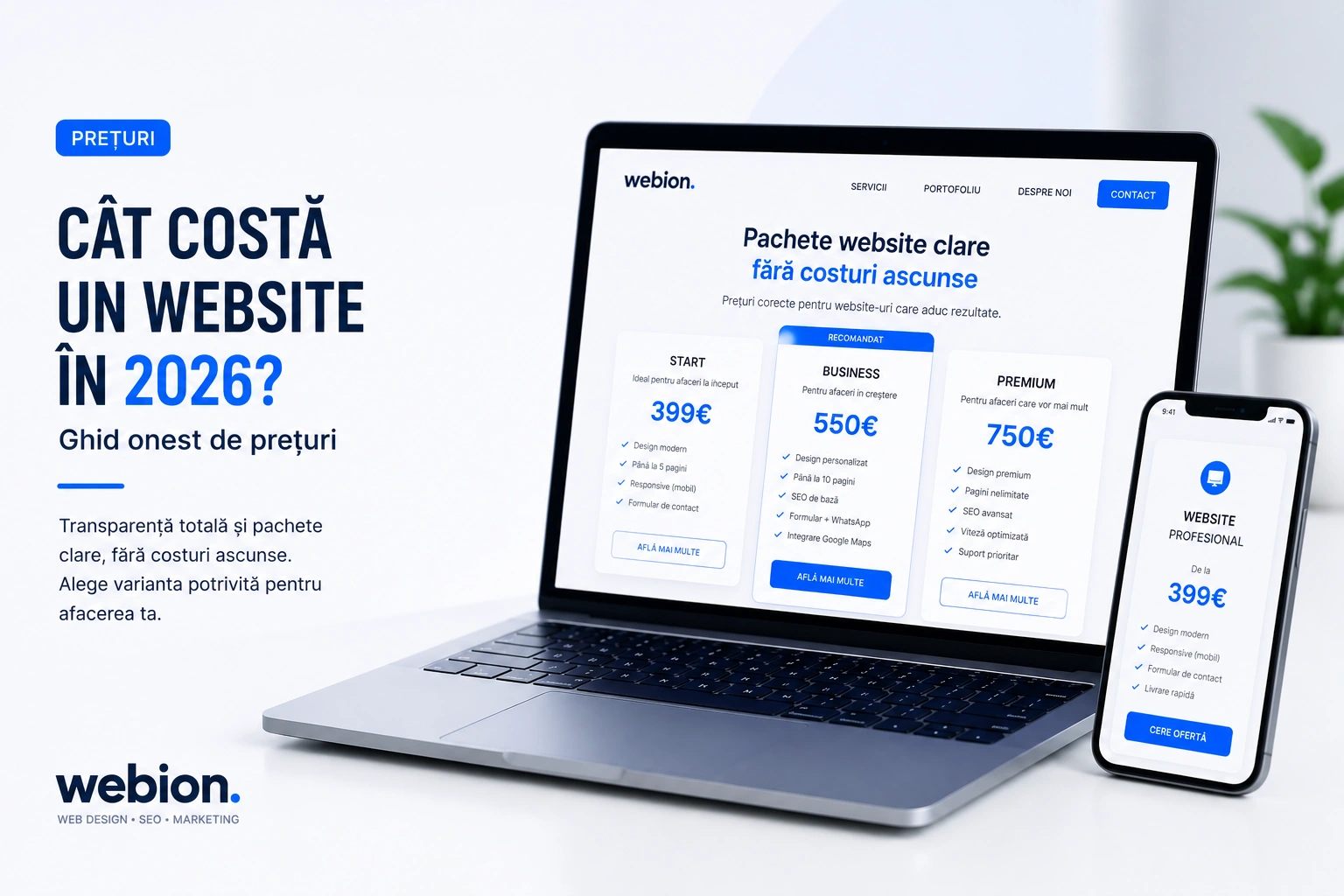 Cât costă un website în 2026