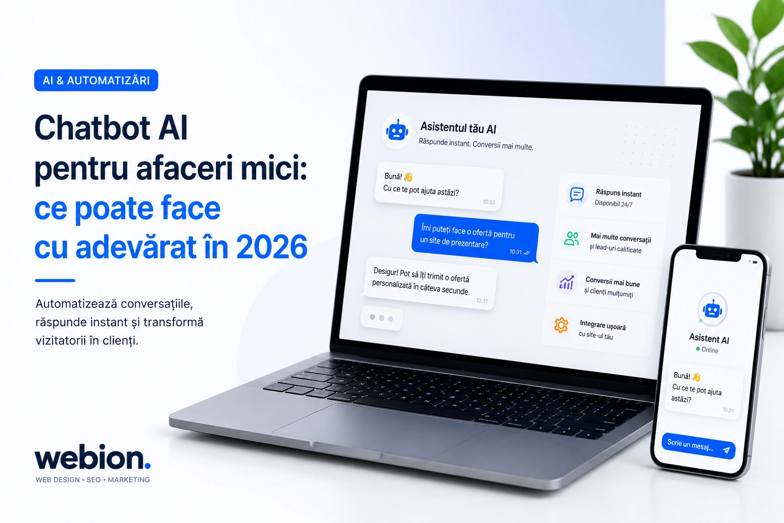 Chatbot AI pentru afaceri mici