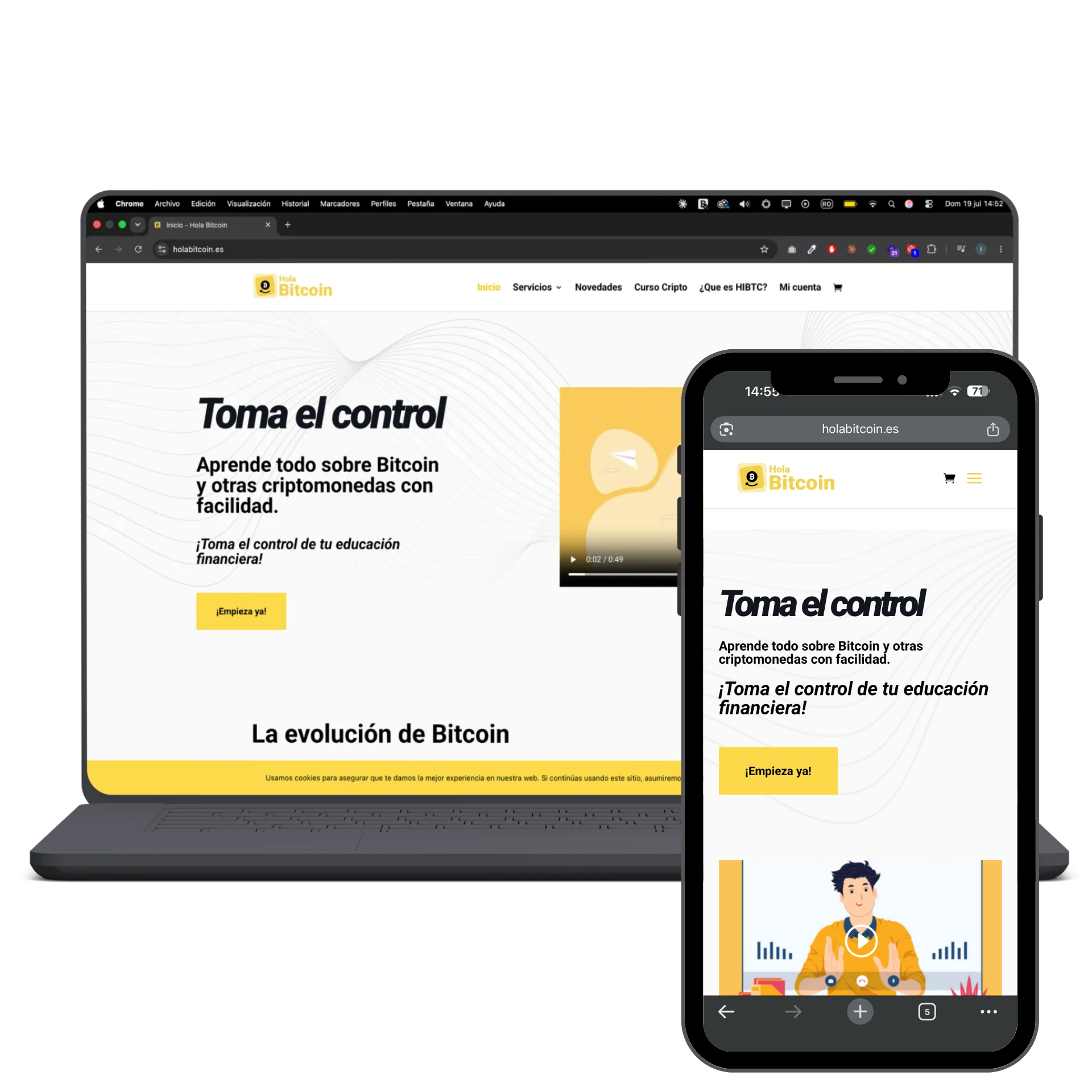 Proiect realizat de Webion — Hola Bitcoin